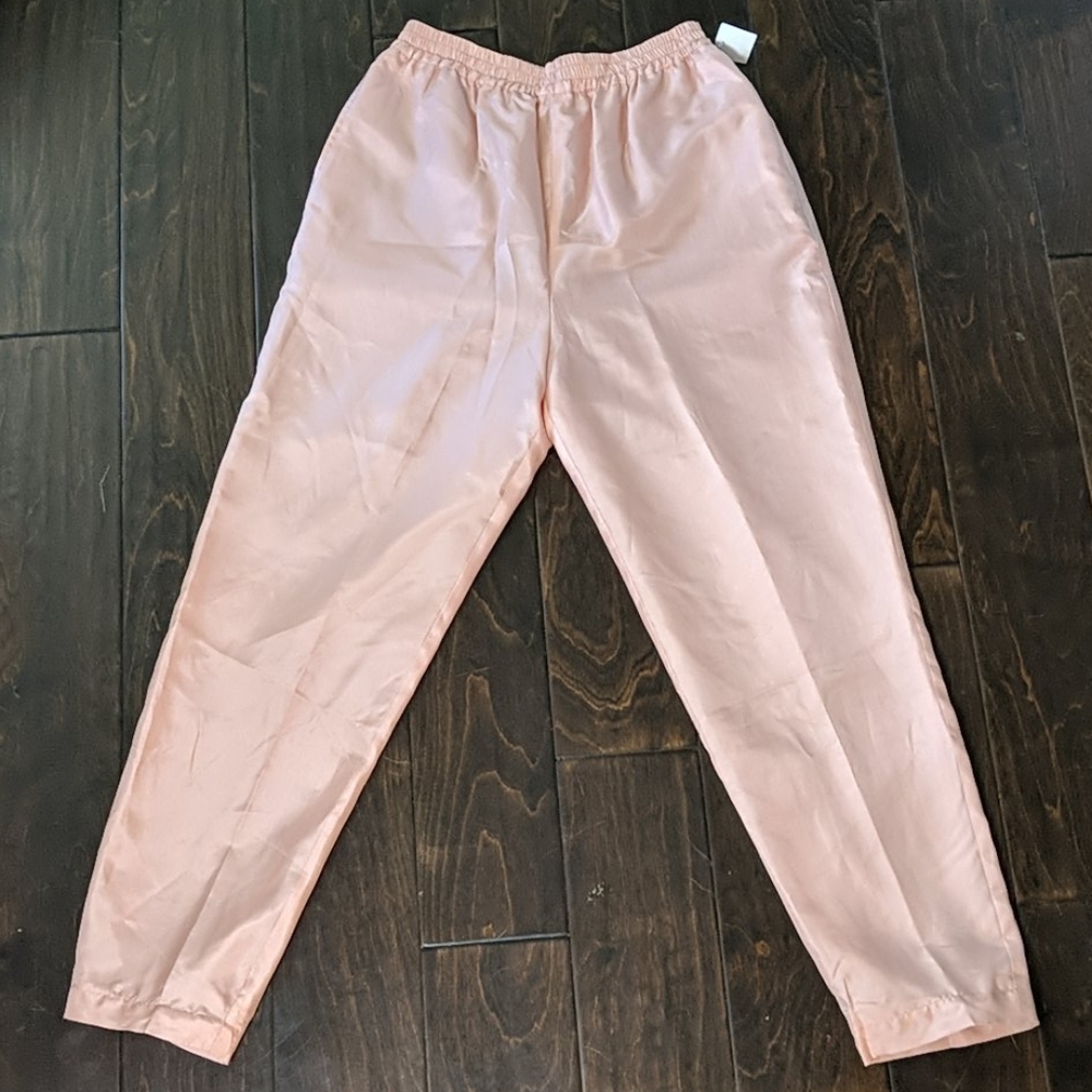 Petite Size S pink silk lounge pants